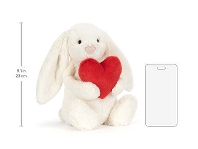 Lapin timide coeur d'amour rouge