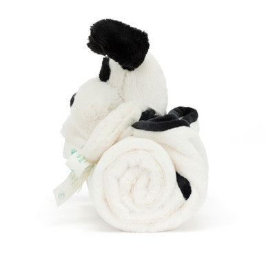 Couverture pour chiot timide noir et crème