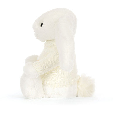 Bashful Luxe Bunny Luna avec pull crème personnalisé