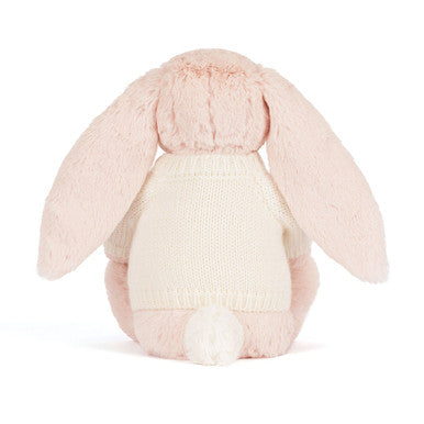 Blossom Blush Bunny 'Cherry' avec pull crème personnalisé
