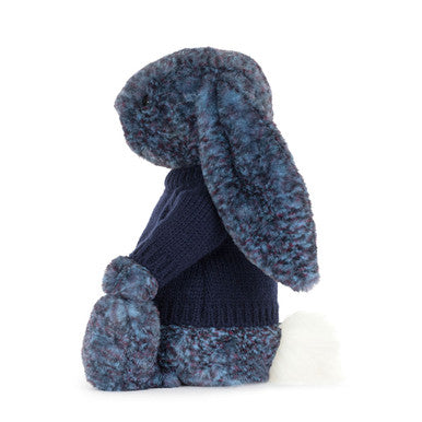 Hopscone Luxe Bunny avec pull bleu marine personnalisé