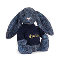 Hopscone Luxe Bunny avec pull bleu marine personnalisé