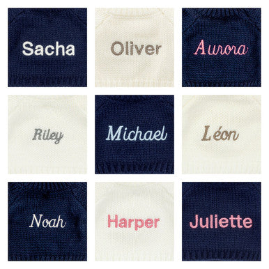 Bashful Luxe Bunny Nimbus avec pull bleu marine personnalisé