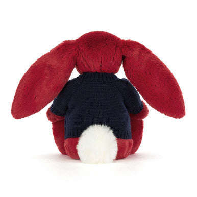 Bashful Luxe Bunny Scarlett avec pull bleu marine personnalisé