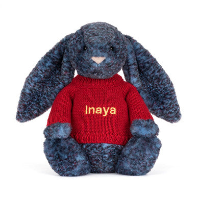 Hopscone Luxe Bunny with Personalised Red Jumper