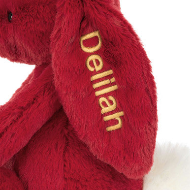 Personnalisé Bashful Luxe Bunny Scarlett Medium