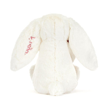 Lapin crème personnalisé avec rose